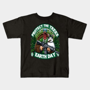 Armed Turkeys in the Wild West Kids T-Shirt